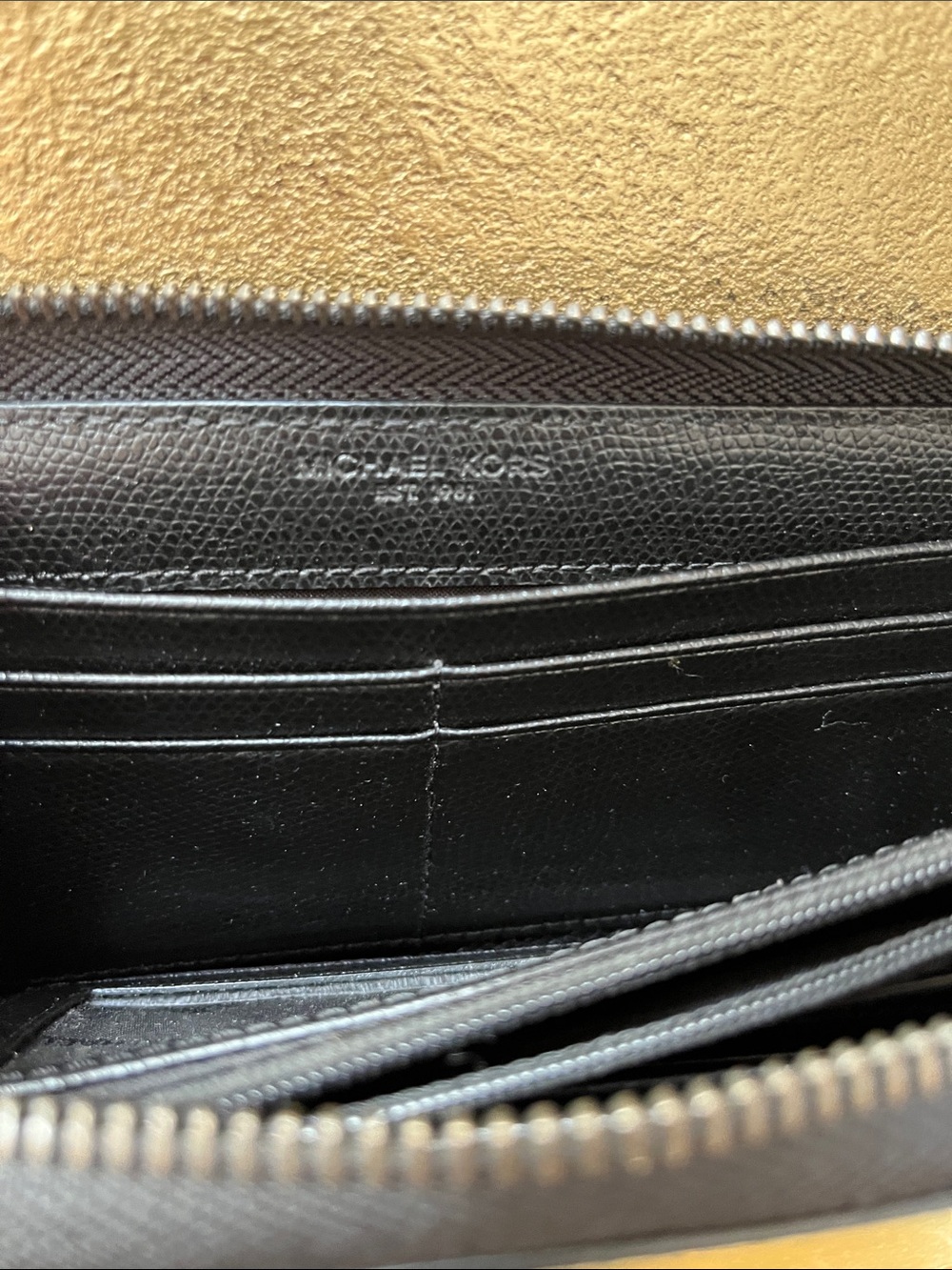 Michael Kors Zip-Around Wallet in Black, Burgundy, Gray - Picture 5 of 10